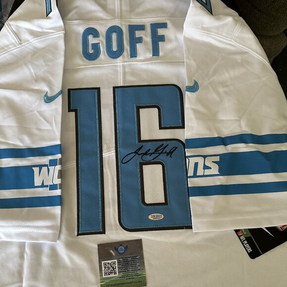 JARED GOFF SIGNED DETROIT LIONS QB AUTOGRAPHED NIKE FOOTBALL JERSEY W/COA 613 - Picture 1 of 10